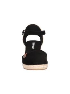 Sandalo con zeppa Refresh Vegan da donna nero