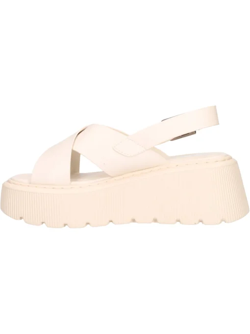 Sandalo con zeppa Refresh Vegan da donna avorio