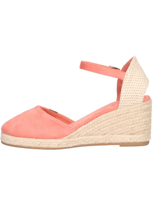 Sandalo con zeppa Refresh Vegan da donna rosso corallo