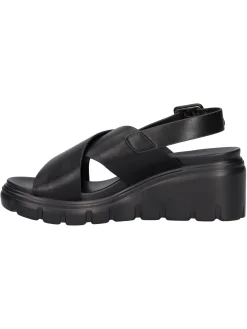 Sandalo con zeppa Refresh Vegan da donna nero