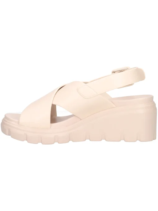 Sandalo con zeppa Refresh Vegan da donna avorio