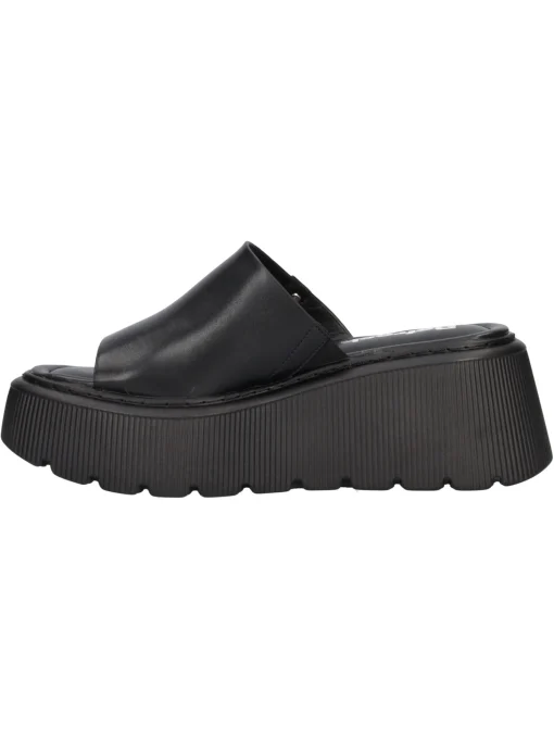 Sandalo con zeppa Refresh Vegan da donna nero