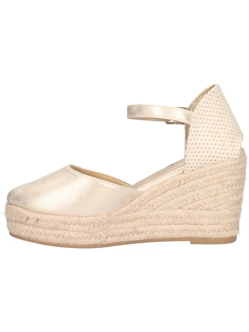 Sandalo con zeppa Refresh Vegan da donna oro metal
