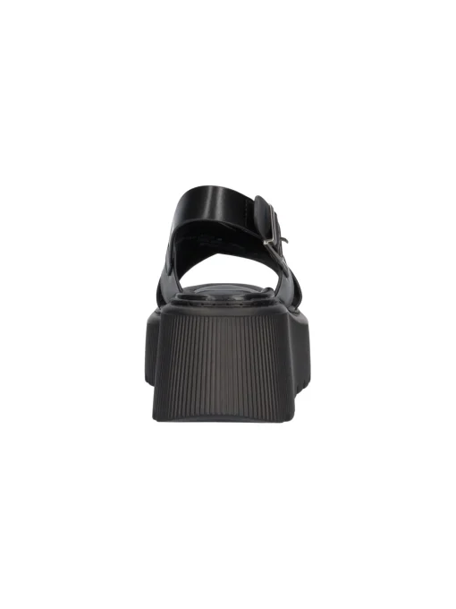 Sandalo con zeppa Refresh Vegan da donna nero
