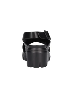 Sandalo con zeppa Refresh Vegan da donna nero