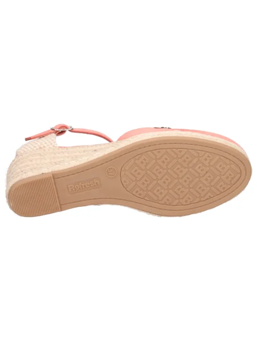 Sandalo con zeppa Refresh Vegan da donna rosso corallo
