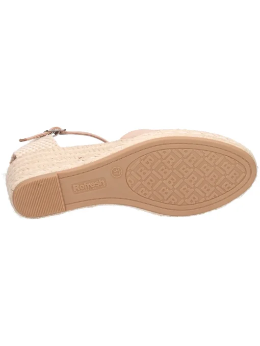 Sandalo con zeppa Refresh Vegan da donna beige
