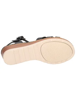 Sandalo con zeppa Refresh Vegan da donna nero