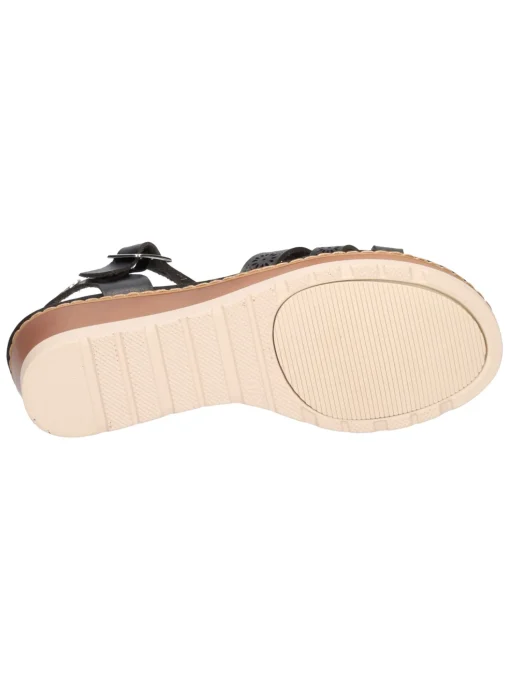 Sandalo con zeppa Refresh Vegan da donna nero
