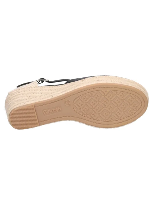 Sandalo con zeppa Refresh Vegan da donna nero