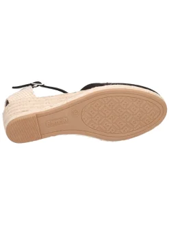 Sandalo con zeppa Refresh Vegan da donna nero