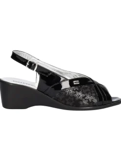Sandalo con zeppa Valleverde da donna nero