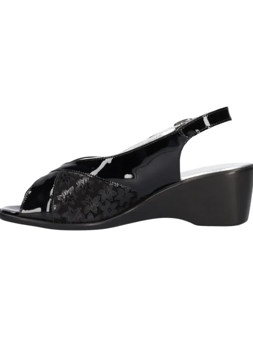Sandalo con zeppa Valleverde da donna nero