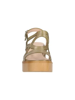 Sandalo con zeppa Wonders da donna verde