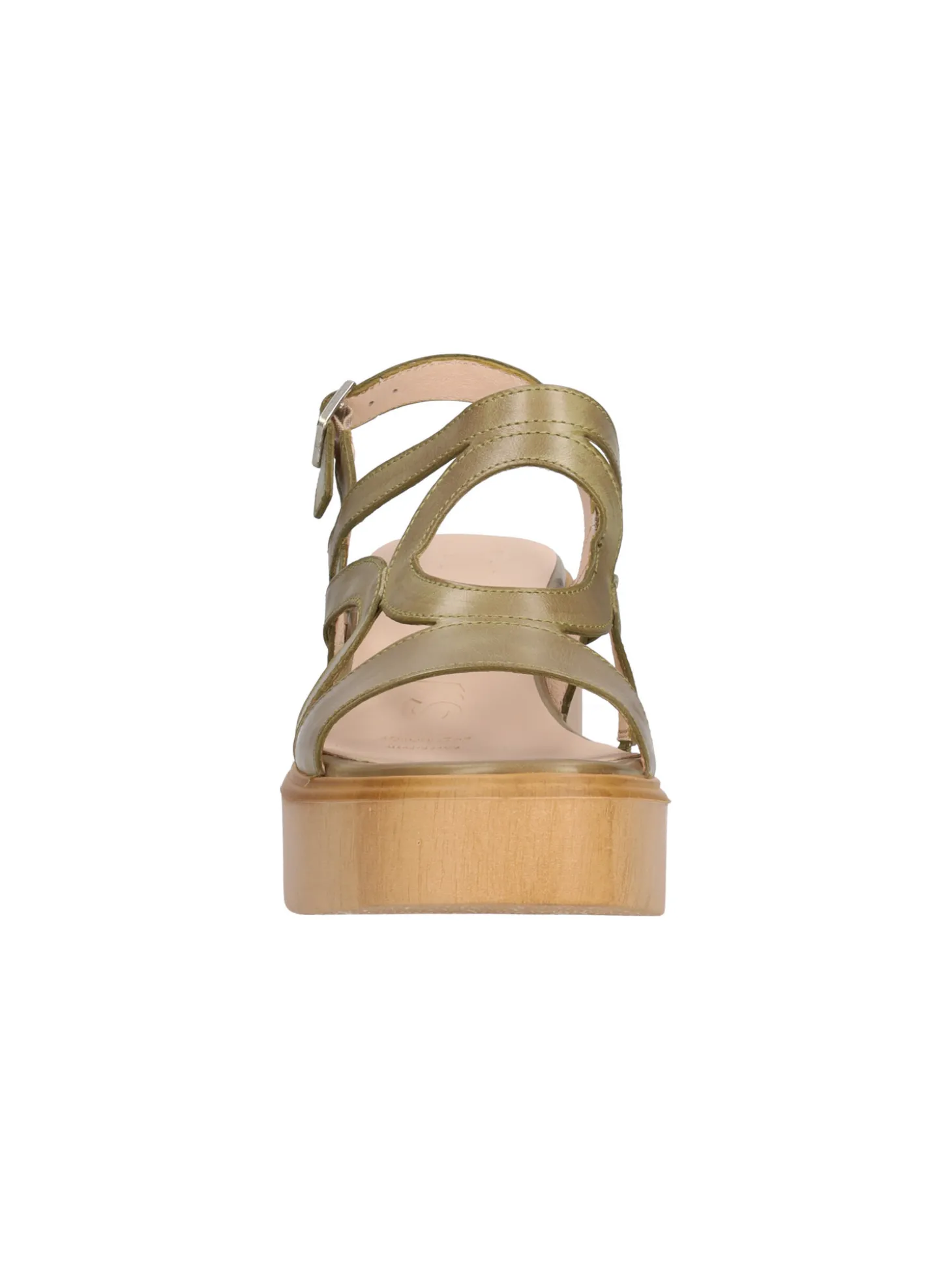 Sandalo con zeppa Wonders da donna verde