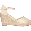 Sandalo con zeppa Xti Vegan da donna oro