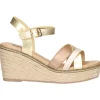 Sandalo con zeppa Xti Vegan da donna oro