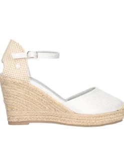 Sandalo con zeppa Xti Vegan da donna argento