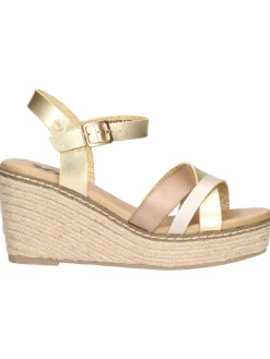 Sandalo con zeppa Xti Vegan da donna oro