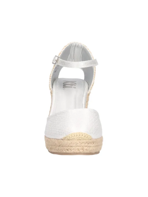 Sandalo con zeppa Xti Vegan da donna argento
