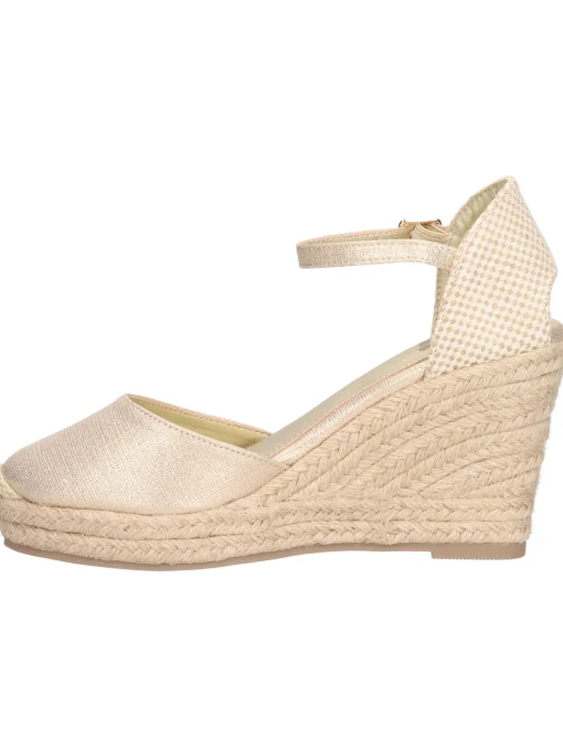 Sandalo con zeppa Xti Vegan da donna oro