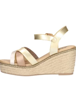 Sandalo con zeppa Xti Vegan da donna oro