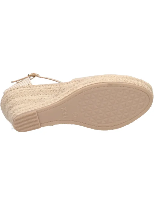 Sandalo con zeppa Xti Vegan da donna oro