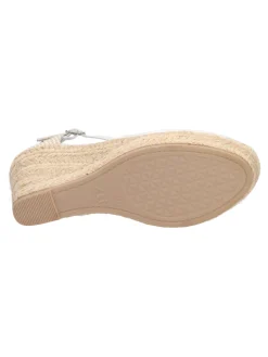 Sandalo con zeppa Xti Vegan da donna argento