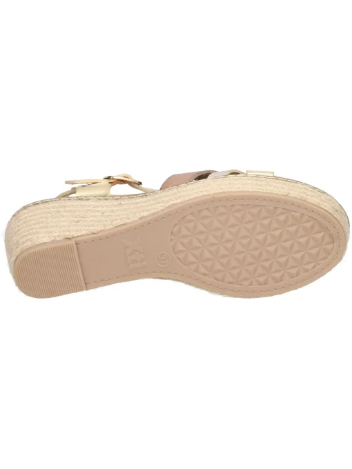 Sandalo con zeppa Xti Vegan da donna oro