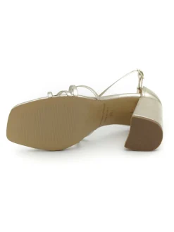 Sandalo donna color platino