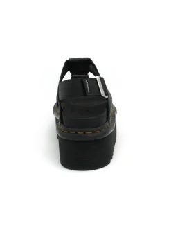 Sandalo Dr Martens donna nero con accessorio centrale