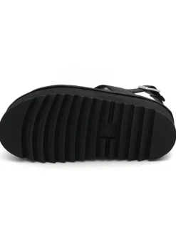 Sandalo Dr Martens donna nero con accessorio centrale
