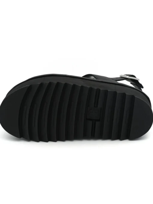 Sandalo Dr Martens donna nero con accessorio centrale