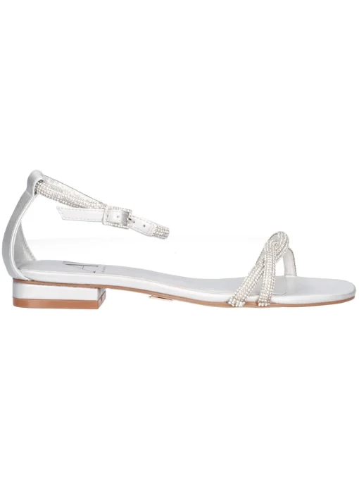 Sandalo elegante basso Albano Vanity da donna argento