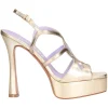 Sandalo elegante con tacco fino Albano da donna platino