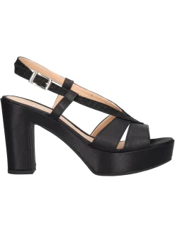 Sandalo elegante con tacco largo Valleverde da donna nero