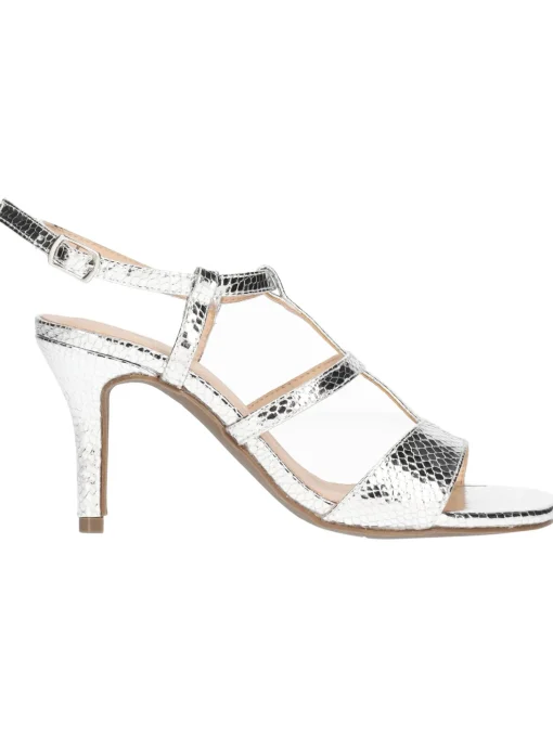 Sandalo elegante con tacco fino Menbur da donna argento