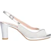 Sandalo elegante con tacco largo Valleverde da donna argento glitter
