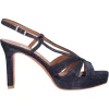 Sandalo elegante con tacco largo L'Amour da donna blu glitter