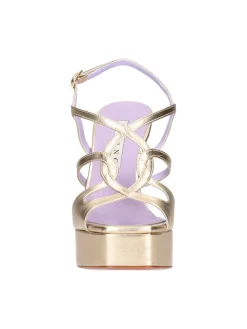 Sandalo elegante con tacco fino Albano da donna platino