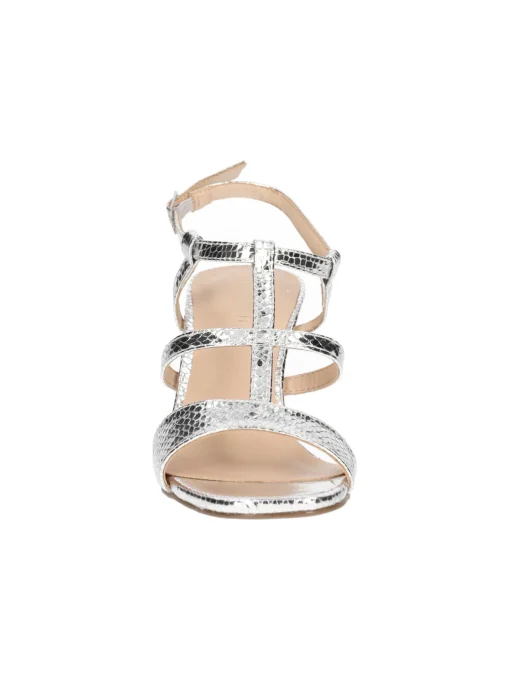 Sandalo elegante con tacco fino Menbur da donna argento
