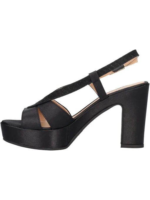 Sandalo elegante con tacco largo Valleverde da donna nero