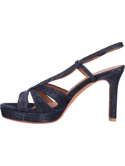 Sandalo elegante con tacco largo L'Amour da donna blu glitter