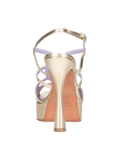 Sandalo elegante con tacco fino Albano da donna platino