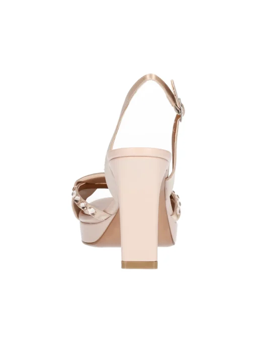 Sandalo elegante con tacco largo Albano da donna cipria