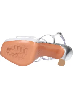 Sandalo elegante con tacco fino Albano da donna argento