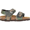 Sandalo Grunland da bambino verde militare