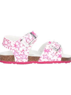 Sandalo Grunland primi passi bambina bianco e fucsia