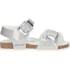 Sandalo Grunland primi passi bambina argento