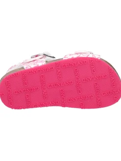 Sandalo Grunland primi passi bambina bianco e fucsia
